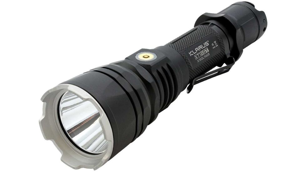 Klarus XT12GT 1 x 18650/ 2 x CR123A CREE XHP35 HI D4 LED Rechargeable Flashlight, 1600 Lumens - Hunting Kit, Black, XT12GT-HUNTING-KIT