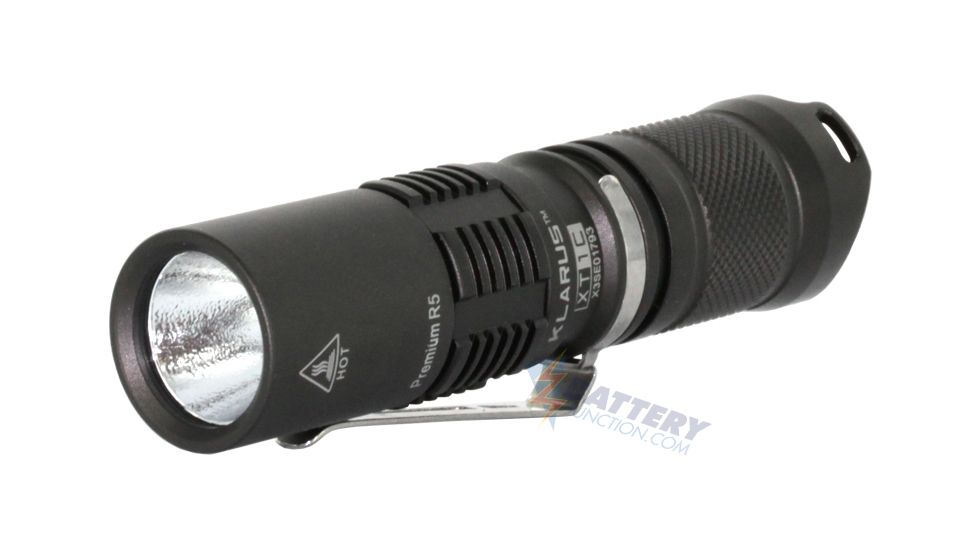 Klarus XT1C LED Flashlight with  CREE XP-G R5 LED 245 Lumens - Dark Grey Finish - Uses 1 x CR123A Battery or 1 x 16340 KLARUS-XT1C