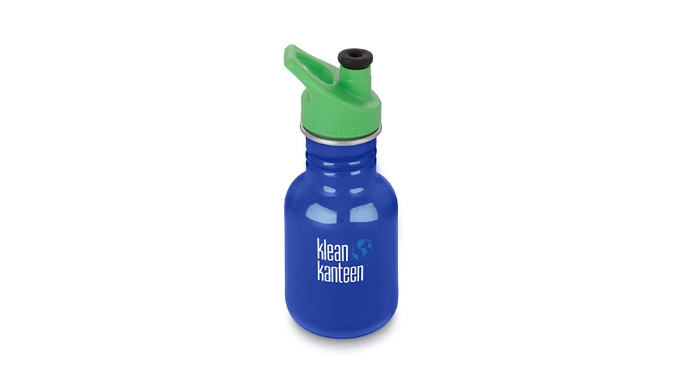 Klean Kanteen Kid Classic W/ Kid Sport Cap 3, 12oz, Cstl Wtr, Coastal Waters, 18/8 Stainless Steel, Polyprop, KK-44042
