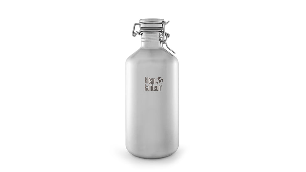 Klean Kanteen Narrow Growler, 64oz, Brushed Stainless, Brushed Stainless, 18/8 Stainless Steel, Silicone, KK-30816