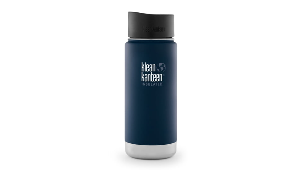 Klean Kanteen Stainless Steel Wide Insulated Kanteen w/ Loop Cap-Deep Sea-16 oz