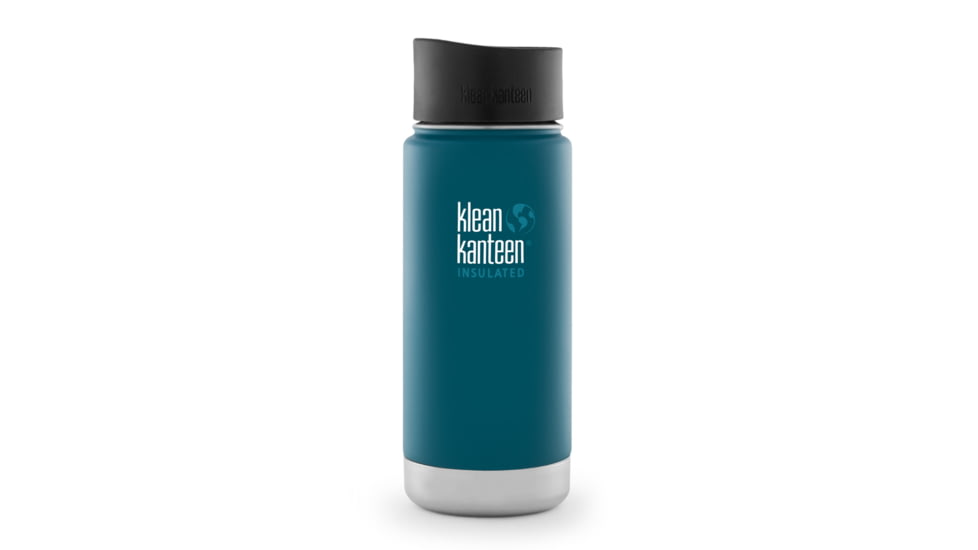 Klean Kanteen Stainless Steel Wide Insulated Kanteen w/ Loop Cap-Neptune Blue-16 oz