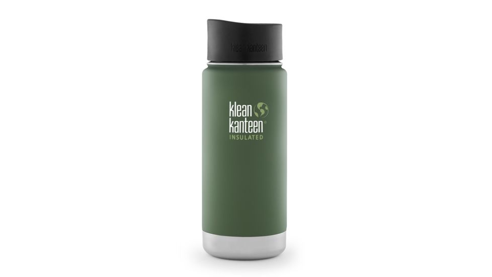 Klean Kanteen Stainless Steel Wide Insulated Kanteen w/ Loop Cap-Vineyard Green-16 oz