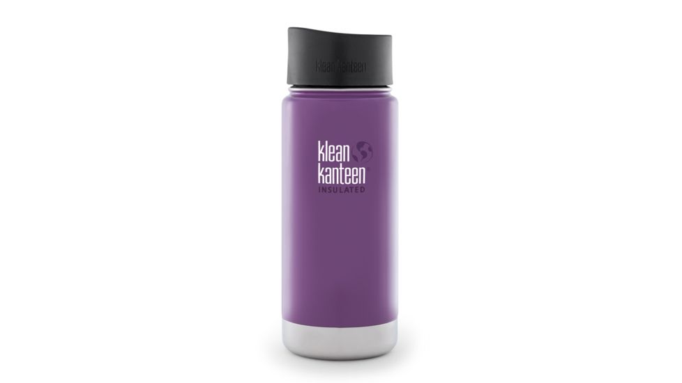 Klean Kanteen Stainless Steel Wide Insulated Kanteen w/ Loop Cap-Wild Grape-16 oz