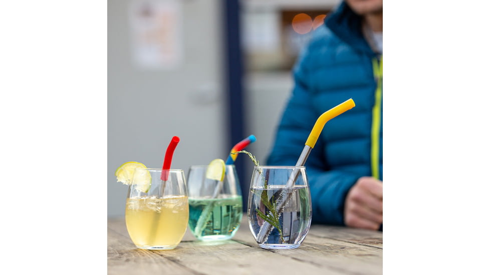 Klean Kanteen Straw, 8mm - 4 Pack, Multi-Color/Brushed Stainless, Short, 1009508