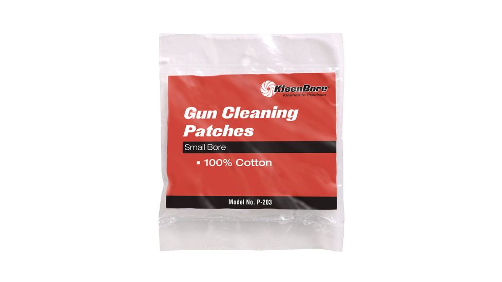 KleenBore Cotton Cleaning Patches, 25PK, 4in, Big Bore Shutgun, also for grenade/tear gas launchers, 1010009