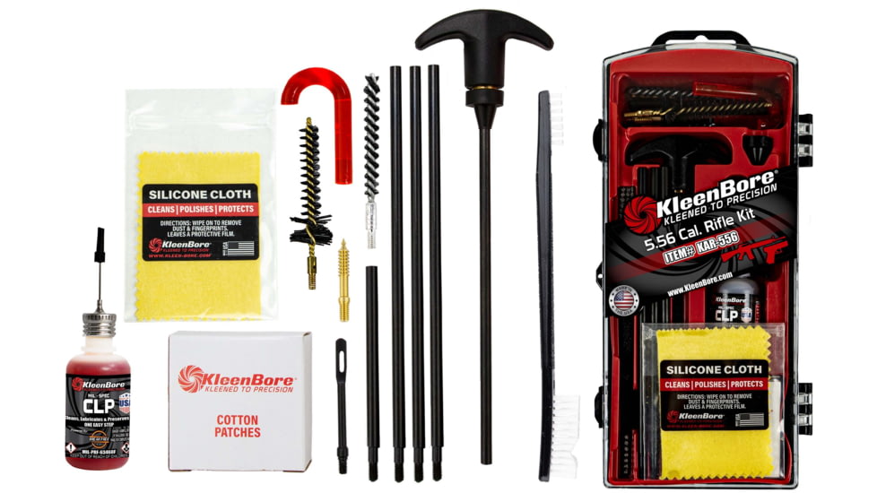 KleenBore KAR-556 AR-15 Rifle Tactical Cleaning Kit, 8 pieces, .223 Remington/5.56mm, 2020127