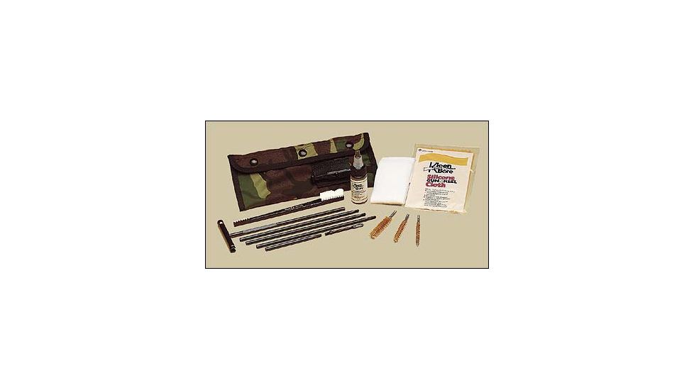 KleenBore Black Pouch Field Cleaning Kit, All Caliber Handgun/Rifle, Black, 1010070
