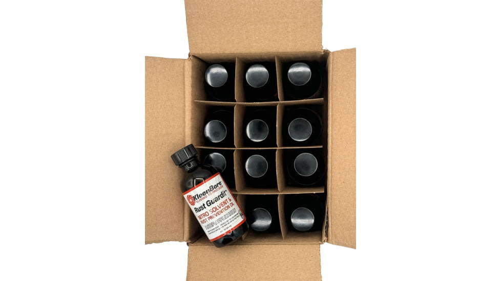 KleenBore Rust Guardit 2oz Bottle - 12ct Case, Red/White, RG-2B-CASE