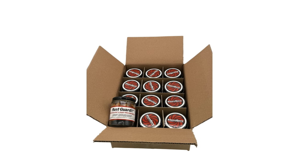 KleenBore Rust Guardit Chamois Jar - 12ct Case, Red/White, RG-J-CASE