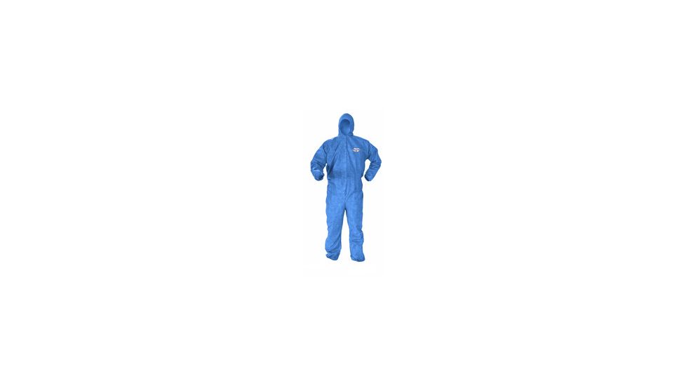 KLEENGUARD 3XL A60 Bloodborne Pathogen and Chemical Splash Protection Denim Blue Coveralls, Kimberly-Clark Professional, Case 20, 45096-20