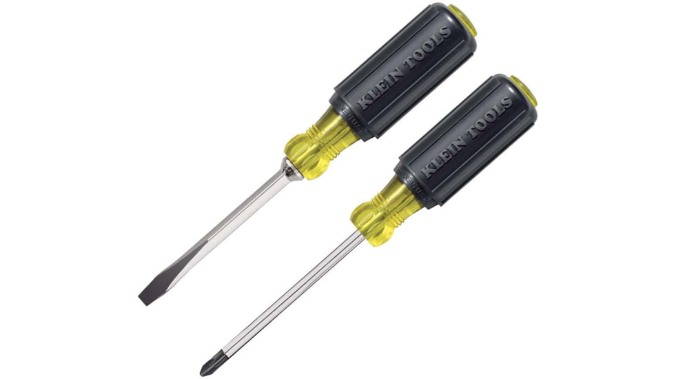 Klein Tools 1/4 Keystone Screwdriver Set, #2 Phillips, Cushion-Grip, 2Piece, Black, 85442