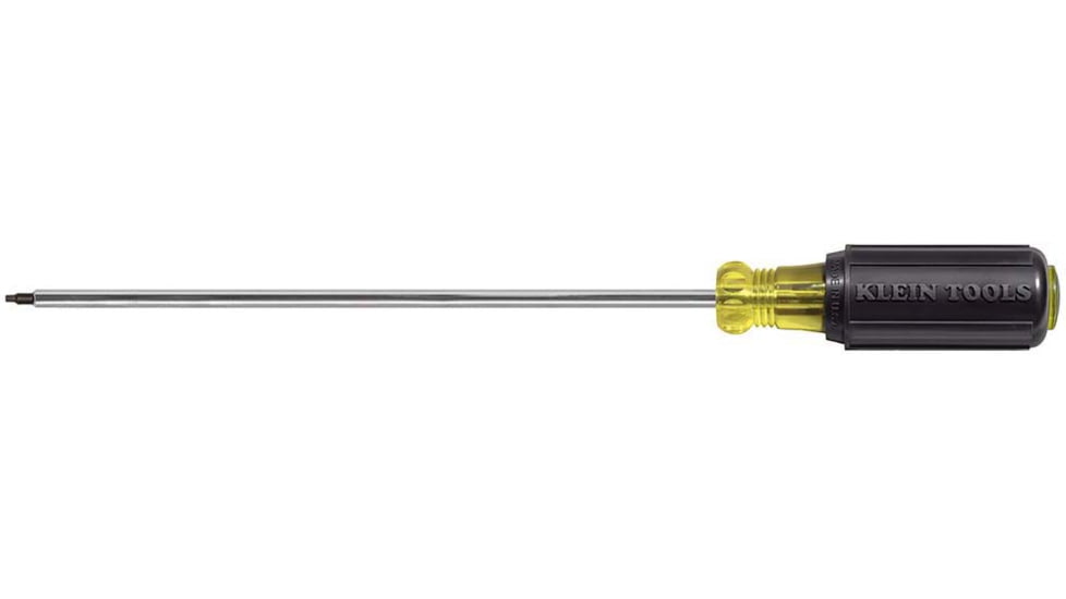 Klein Tools #1 Square Recess Screwdriver, 8In Shank, Black/Yellow, 665