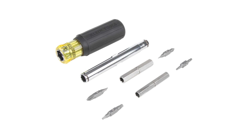 Klein Tools 11in1 Magnetic Screwdriver/Nut Driver, Yellow/Black, 32500MAG