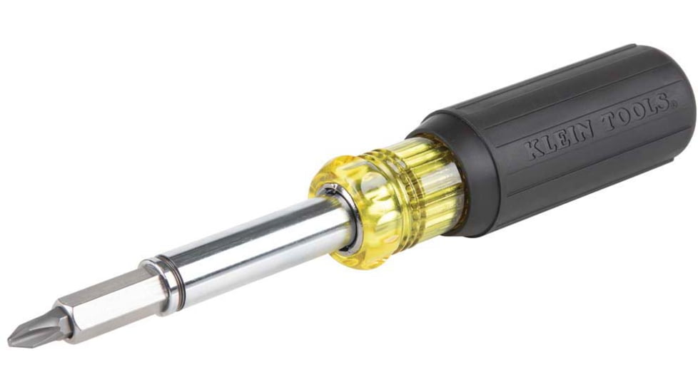 Klein Tools 11in1 Magnetic Screwdriver/Nut Driver, Yellow/Black, 32500MAG