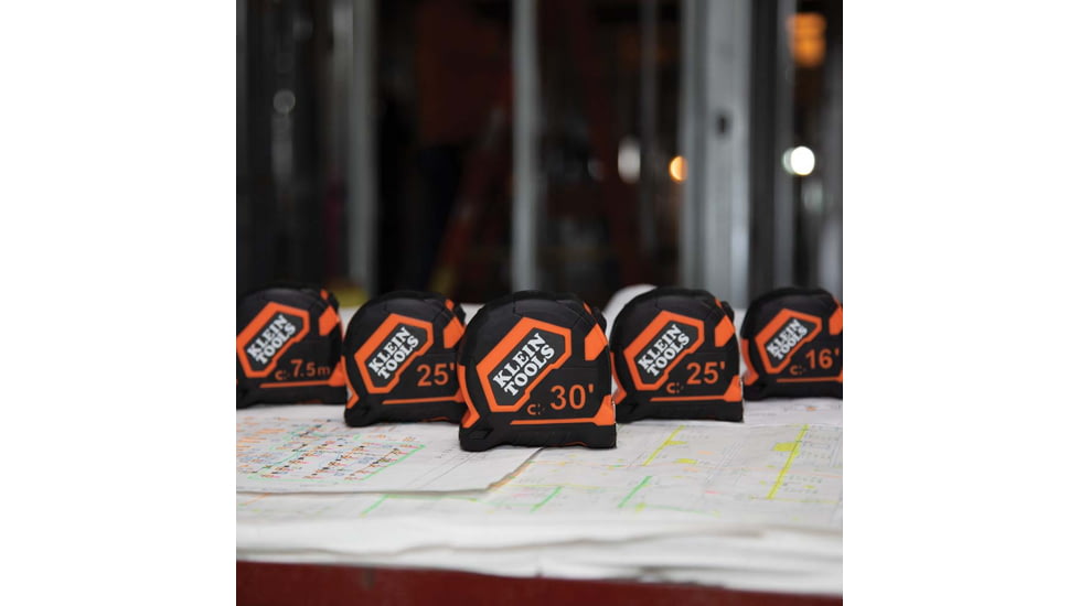 Klein Tools 7.5 Meter Tape Measure, Magnetic Double-Hook, Orange/Black, 9375