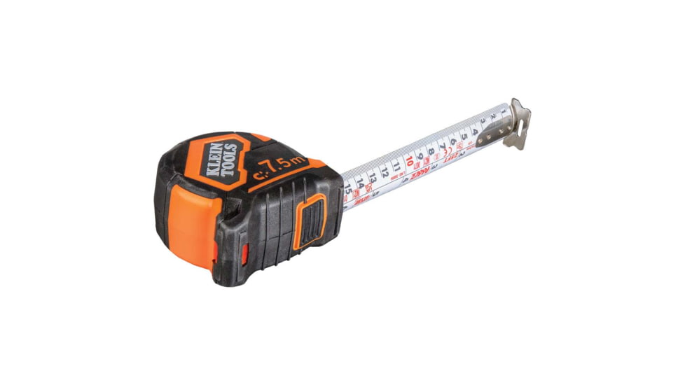 Klein Tools 7.5 Meter Tape Measure, Magnetic Double-Hook, Orange/Black, 9375
