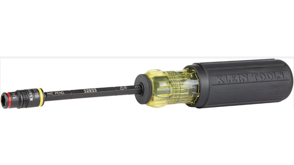 Klein Tools 7in1 Impact Rated Flip Socket Set w/Handle, Black/Yellow, 32910