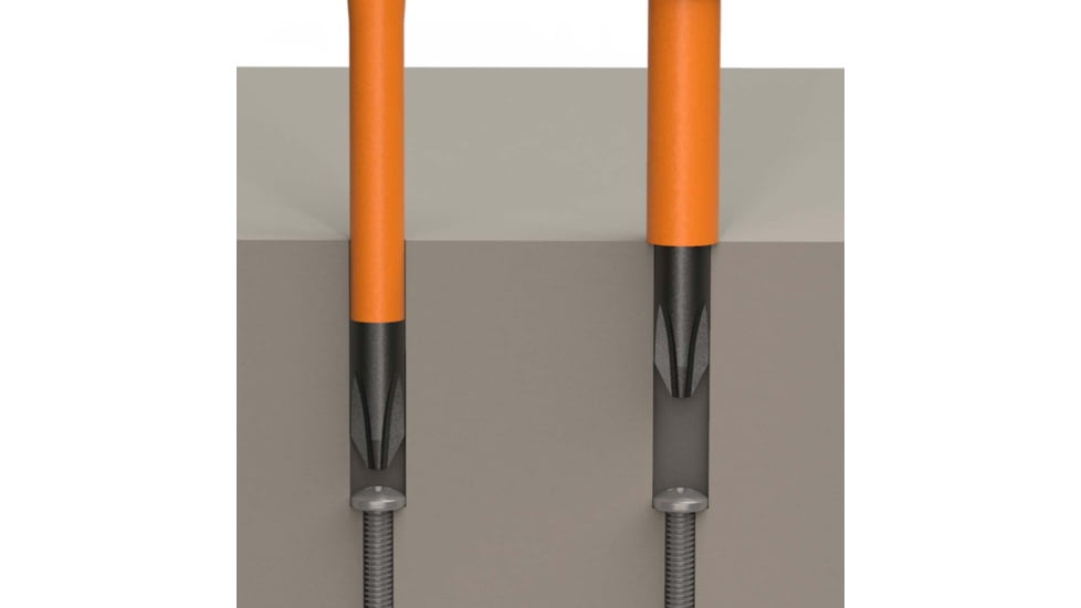 Klein Tools Cabinet Screwdriver Set, Slim-Tip Insulated Phillips, Square, 4Piece, Orange/Black, 33734INS