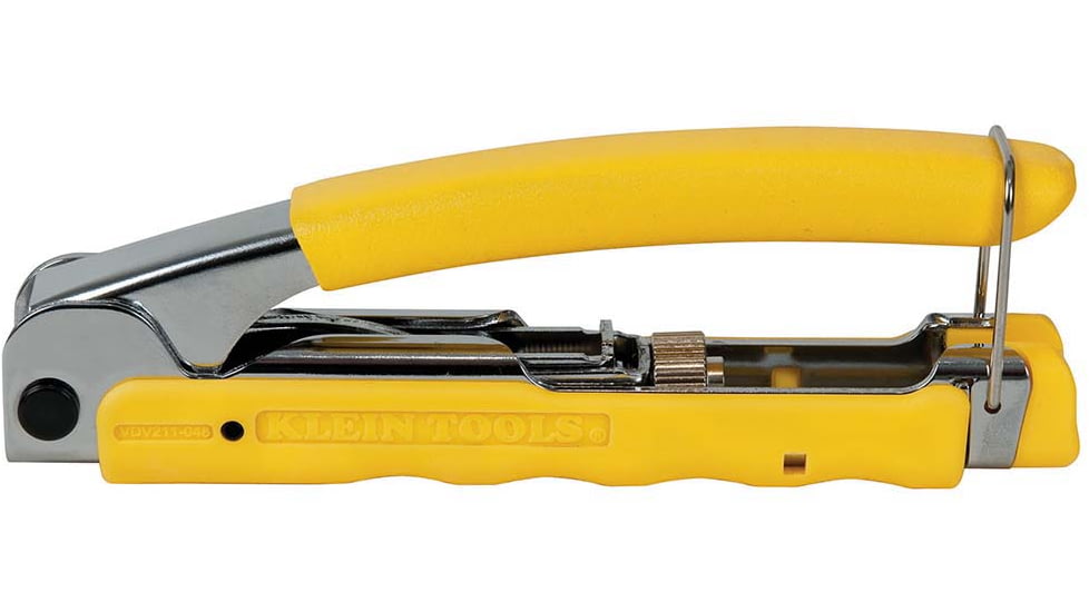 Klein Tools Compact Multi-Connector Compression Crimper, Yellow/Chrome, VDV211-048