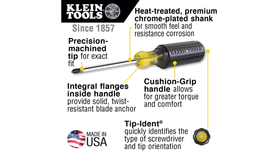 Klein Tools Cushion-Grip Screwdriver Set 7-Piece, 85076