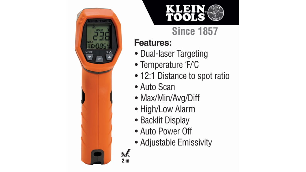 Klein Tools Dual-Laser Infrared Thermometer IR5, IR5