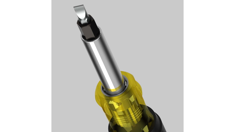 Klein Tools Multi-Bit Screwdriver/Nut Driver, 10in1, Heavy Duty, Black/Yellow, 32557