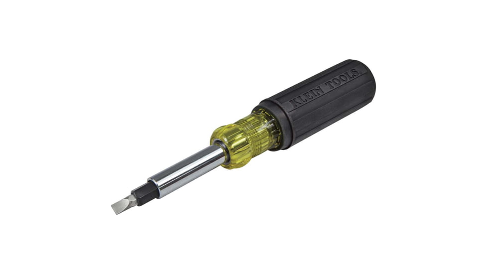 Klein Tools Multi-Bit Screwdriver/Nut Driver, 10in1, Heavy Duty, Black/Yellow, 32557