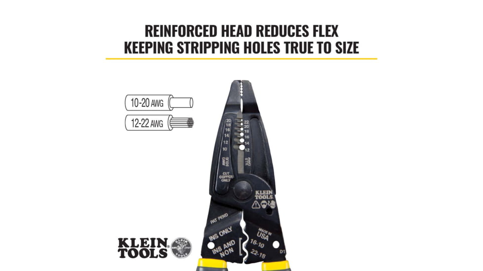 Klein Tools Nose Wire Stripper/Crimper Long, 1009