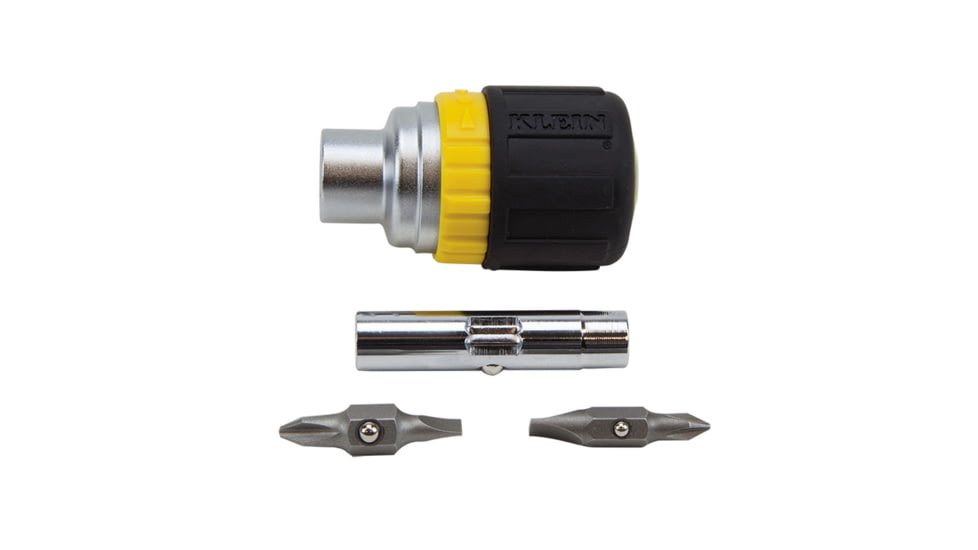 Klein Tools Ratcheting Stubby Screwdriver 6-in-1 61995