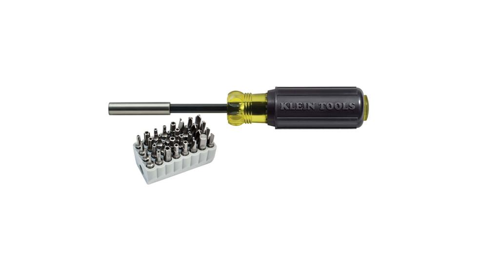 Klein Tools Screwdriver w/32-Piece Tamperproof Bit Set Magnetic, 32510