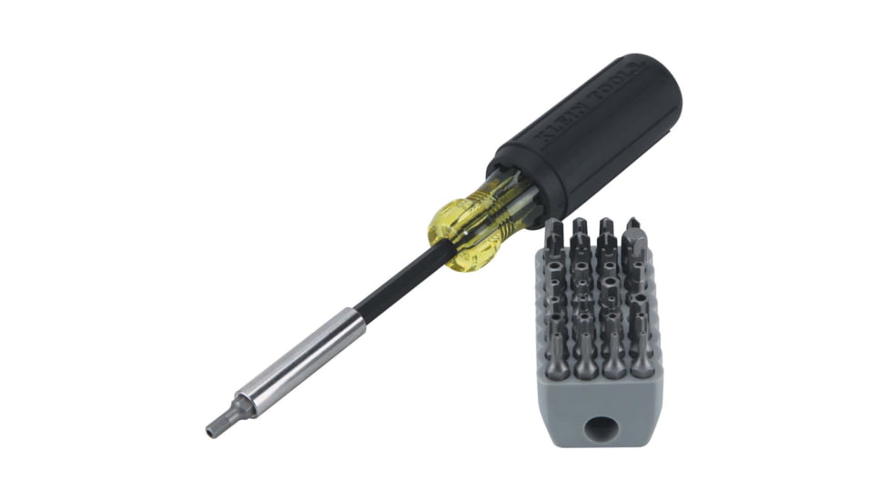 Klein Tools Screwdriver w/32-Piece Tamperproof Bit Set Magnetic, 32510