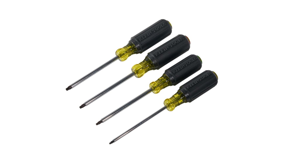 Klein Tools Square Reces Screwdriver Set, 4Piece, Black/Yellow, 85664