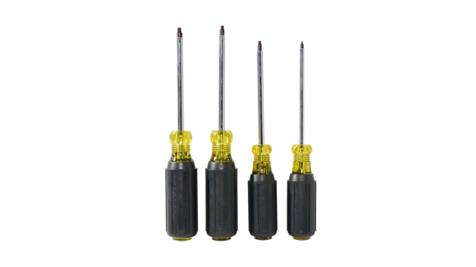 Klein Tools Square Reces Screwdriver Set, 4Piece, Black/Yellow, 85664