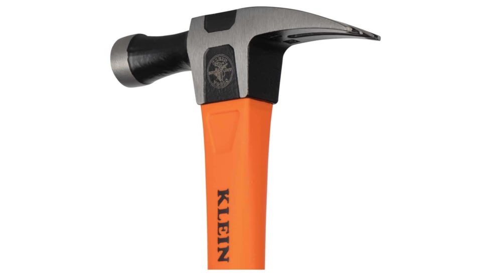 Klein Tools Straight-Claw Hammer, 18oz, 15In, Orange/Black, H80718