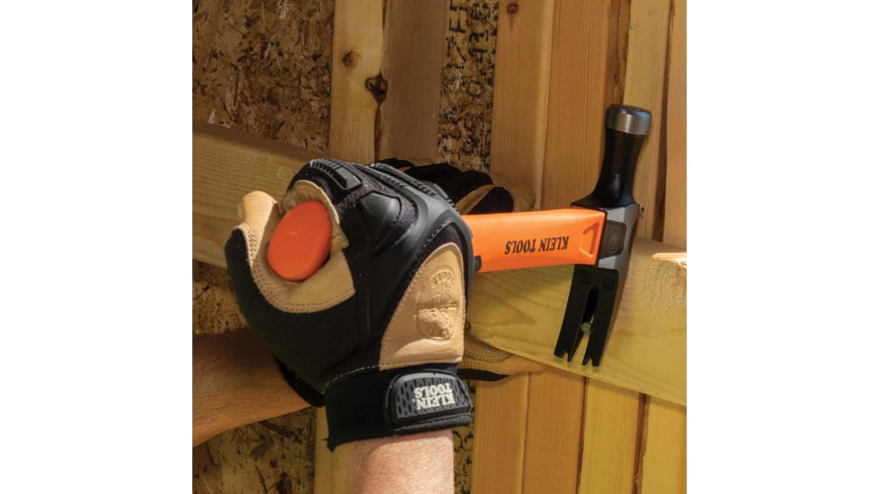 Klein Tools Straight-Claw Hammer, 18oz, 15In, Orange/Black, H80718
