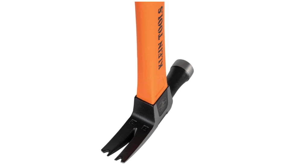 Klein Tools Straight-Claw Hammer, 18oz, 15In, Orange/Black, H80718