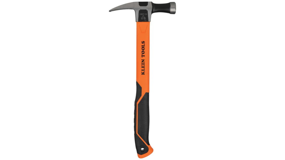Klein Tools Straight-Claw Hammer, 18oz, 15In, Orange/Black, H80718