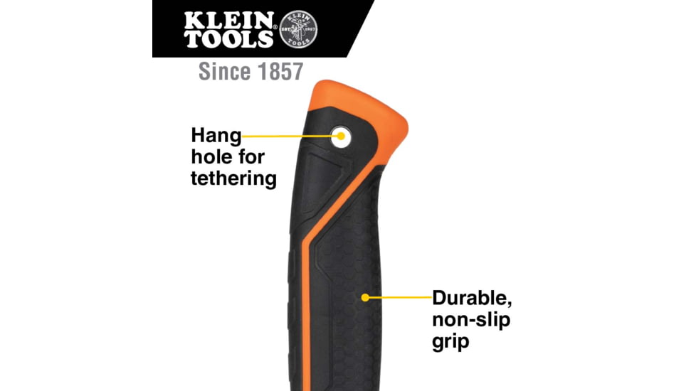 Klein Tools Straight-Claw Hammer, 18oz, 15In, Orange/Black, H80718
