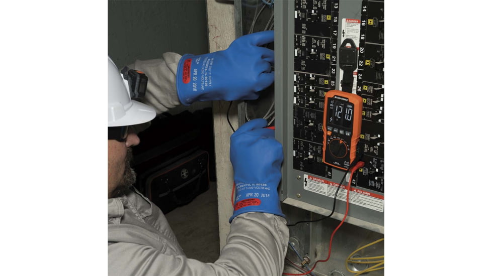 Klein Tools TRMS Auto-Ranging Slim Digital Multimeter, 600V, Temp, Orange/Black, MM450