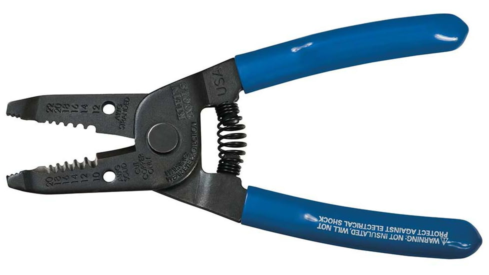 Klein Tools Wire Stripper/Cutter 10-20 Solid, 12-22 AWG Stranded, Blue, 1011
