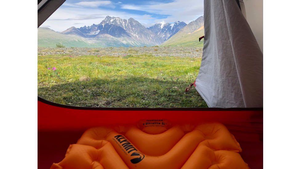 Klymit Insulated Static V Ultralite Sleeping Pad, Orange, Regular, 06IUOR02C