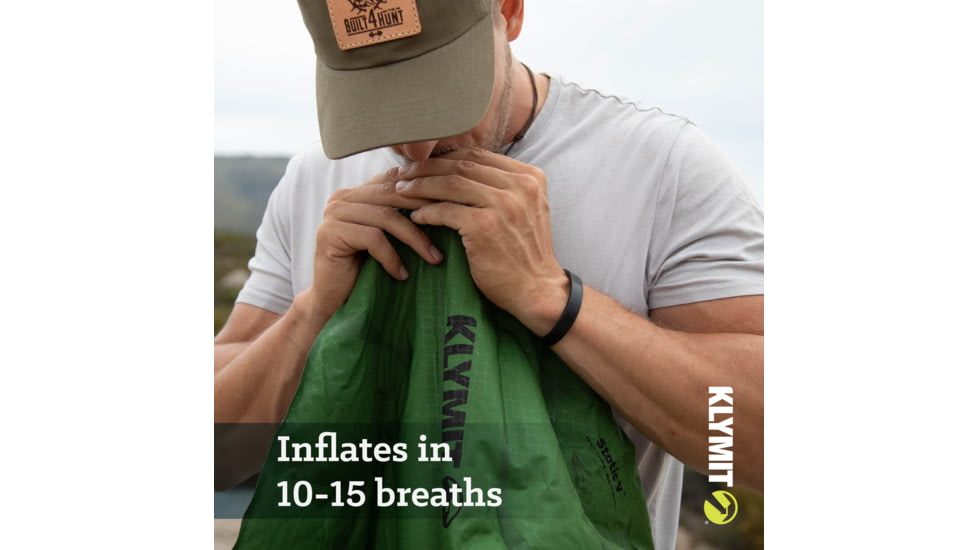 Klymit Static V Sleeping Pad, Green, Regular, 06SVGR02C