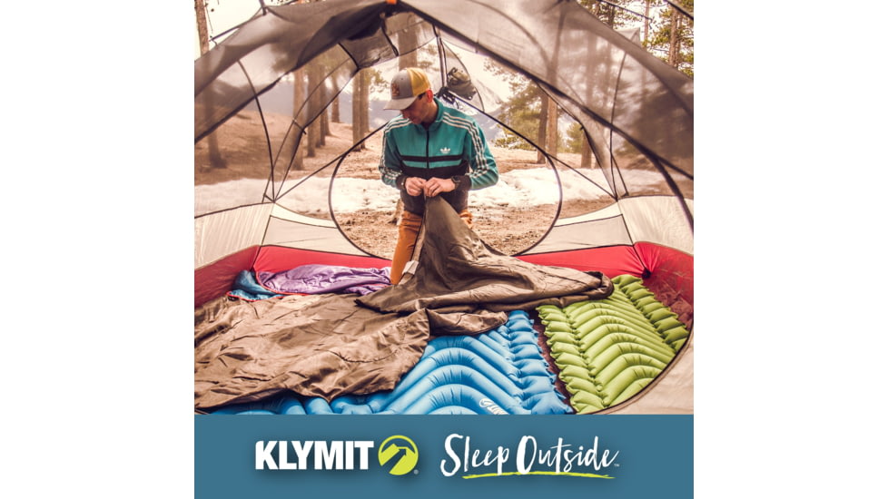 Klymit Static V Sleeping Pad, Green, Regular, 06SVGR02C