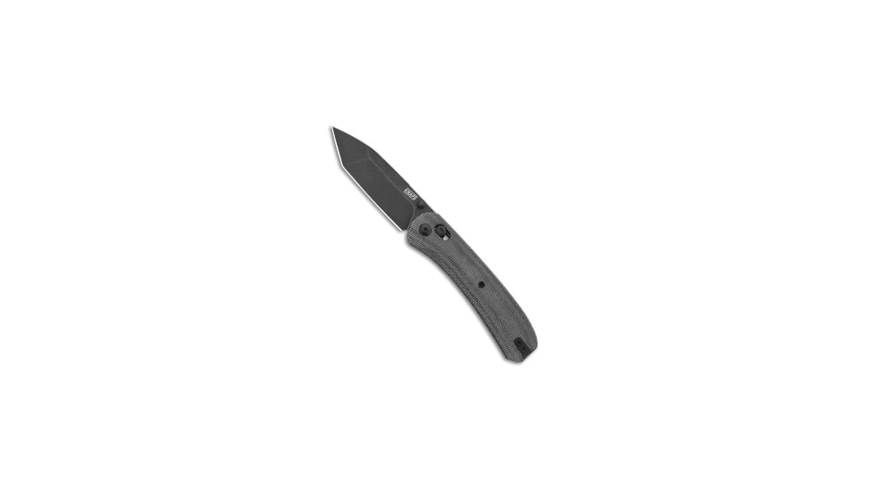 Knafs Co. KNAFS Lander 2 Tanto Clutch Lock Knife Black Micarta 3.25" Black SW, Black, CPM S35VN, adult, BHQ-208905