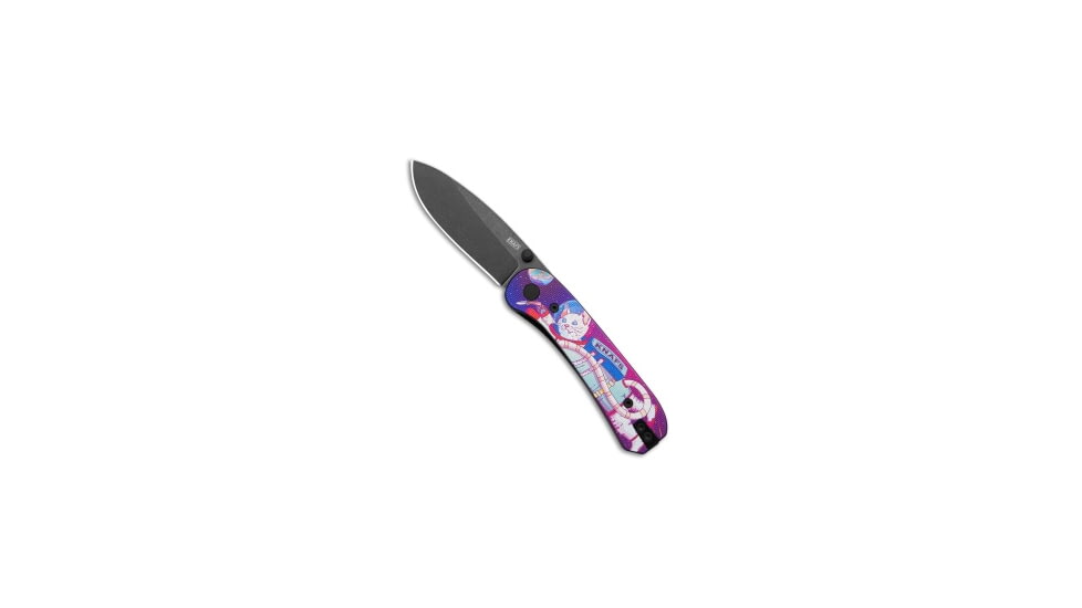 Knafs KNAFS Lander 1 Liner Lock Knife Sfank &amp; Gary G-10 2.75" Black SW, Pink/Purple, D2, adult, BHQ-234111