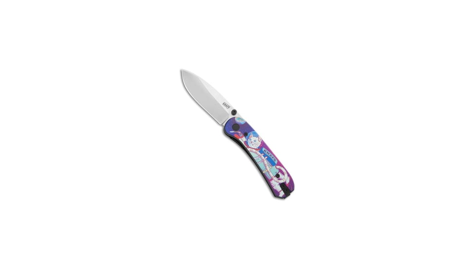 Knafs KNAFS Lander 1 Pre-Built Liner Lock Knife Sfank &amp; Gary G-10 2.75" SW, Pink/Purple, D2, adult, BHQ-208420