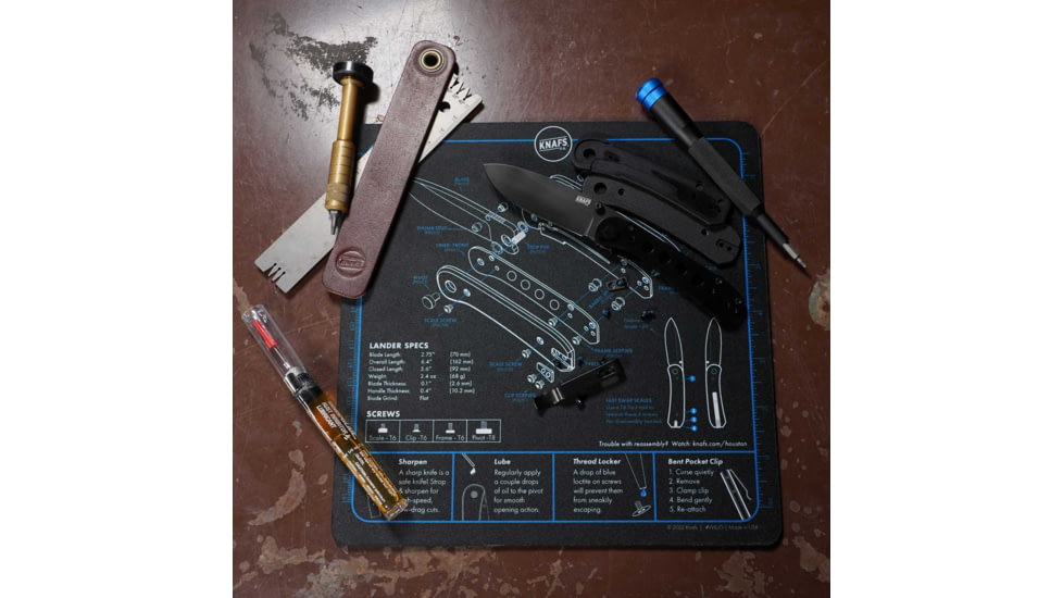 Knafs Lander 1 Knife Shop Mat/Mouse Pad, Black, KNAFS-00076