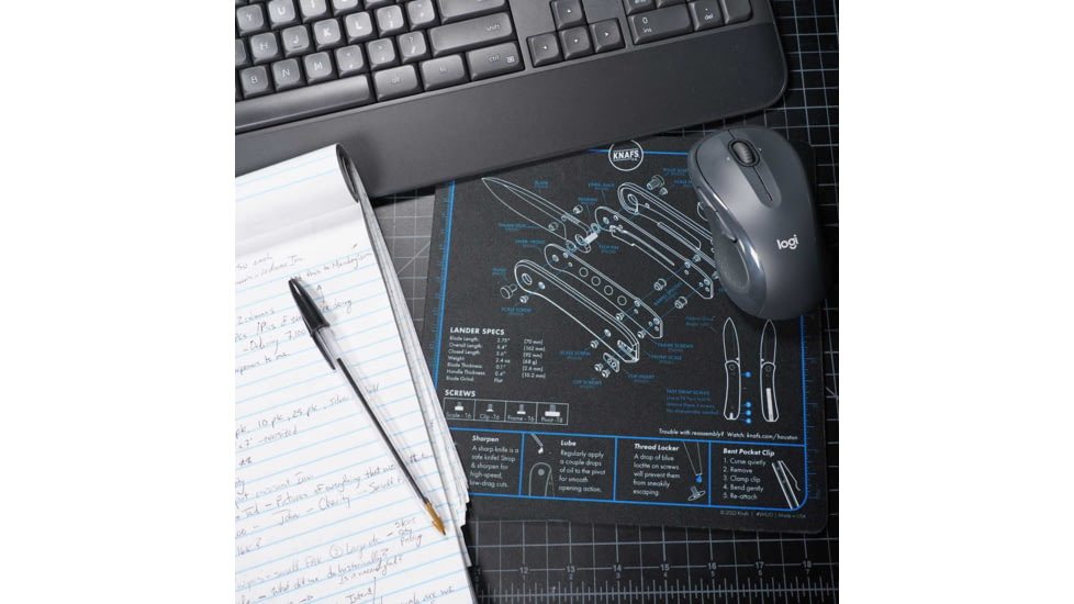 Knafs Lander 1 Knife Shop Mat/Mouse Pad, Black, KNAFS-00076