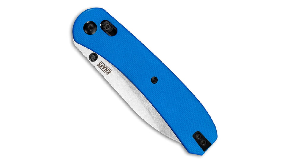 Knafs Lander 2 Pocket 3.25in Folding Knife, G10 Handle, Clutch Lock, S35VN, Drop Point, Blue/Silver, KNAFS-00181